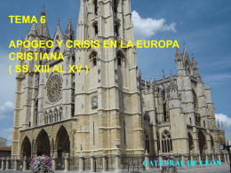 Apogeo y crisis en la Europa cristiana