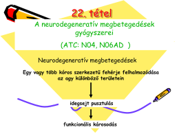 22. tétel A neurodegeneratív megbetegdések gyógyszerei