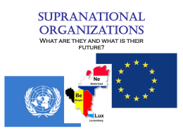 Supranational Organizations