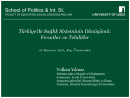 Slide 1 - Türkiye Sosyal Politikalarını Tartışıyor