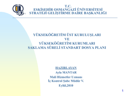 standart dosya planı - Osmangazi Üniversitesi