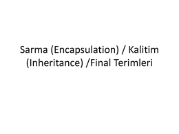 Kalitim (Inheritance)