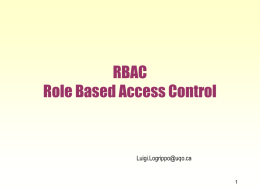 Role-Based Access Control - Site Web à vocation éducationnel de l