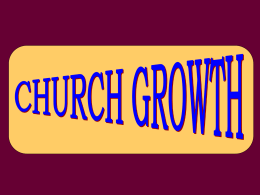 Church Growth PP - BJ`s Bible Lessons