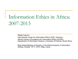 Information Ethics in Africa
