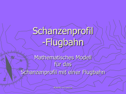 Schanzenprofil -Flugbahn