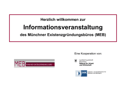 Infoveranstaltung MEB - IHK für München und Oberbayern
