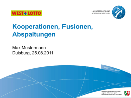 PowerPoint Präsentation Kooperation, Fusion, Abspaltung