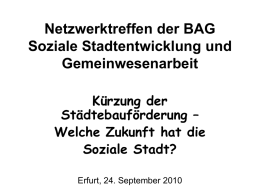 Vortrag_Loehr2410201.. - BAG Soziale Stadtentwicklung und