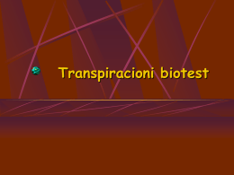 Šta je transpiracioni biotest?