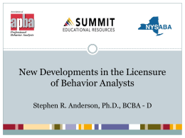 behavioral - New York State Association for Behavior Analysis