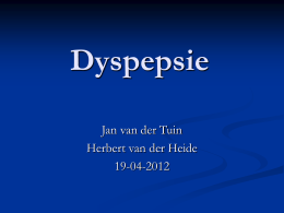 Presentatie Dyspepsie