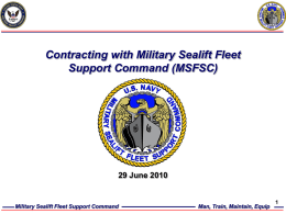 Contracting withMilitary Sealift Command