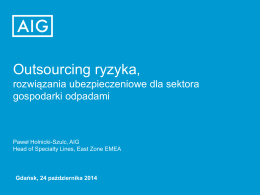 Outsourcing ryzyka 2014