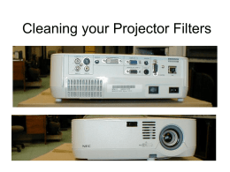 Cleaning your Projector Filters