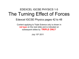 Turning Effects of Forces PPT