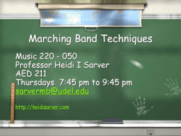PowerPoint Presentation - MARCHING BAND