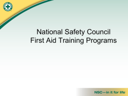 NSC First Aid, CPR & AED - National Safety Council