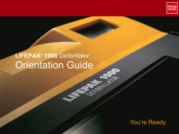 LIFEPAK 1000 series defibrillator Training