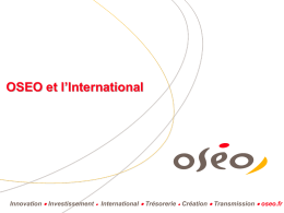 OSEO et l`International