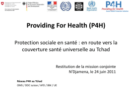 Réseau P4H au Tchad - P4H – Social Health Protection Network