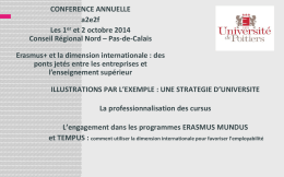 Conférence Annuelle a2e2f 1er et 2 oct. 2014