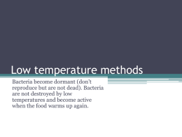 Low temperature methods pages 58-59