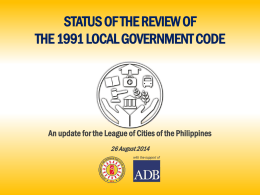 review of the 1991 local government code