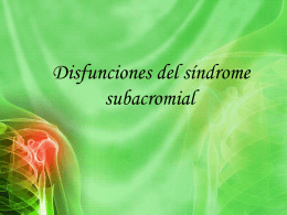 Disfunciones del síndrome subacromial