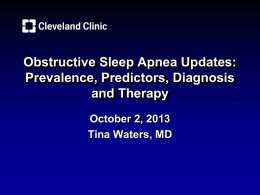 Obstructive Sleep Apnea Updates - American Osteopathic Association