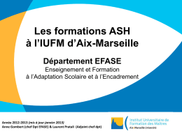 Formation ASH - ESPE d`Aix