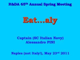 Italy Military Update - Research and Development Associates for