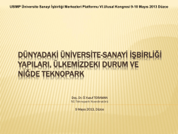 USIMP Üniversite Sanayi İşbirliği Merkezleri Platformu VI.Ulusal