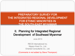 preparatory survey for the integrated regional