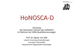 Präsentation HoNOSCA vom 14. Mai 2013