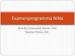 Examenprogramma NiNa