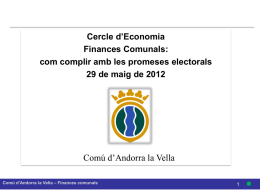 Finances Comunals - Cercle d`economia d`Andorra
