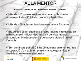Presentació del programa Aula Mentor