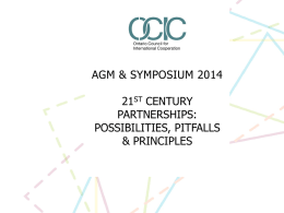 AGM & Symposium 2014 Business Meeting Presentations