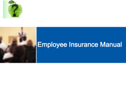 Employee Insurance Manual