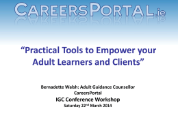 Practical Tools to empower your Adult Learners and Clients