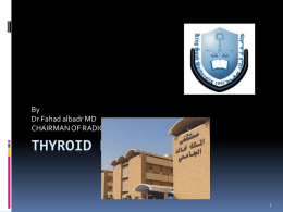 Lecture 4-Radiology of thyroid,Parathyroid, and Adrenal