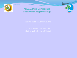resmiyazismakuralları2011 - Mersin Orman Bölge Müdürlüğü