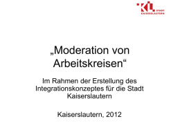 Einführung in „Moderation“