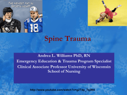 Spine Trauma - University of Wisconsin Hospital and Clinics