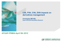 LVA, FVA, CVA, DVA impacts on derivatives management
