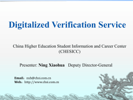 Ning Xiao Hua - CHESICC_Verification Services
