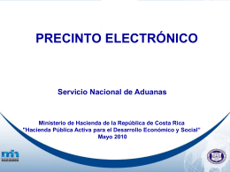 PRESINTO ELECTRONICO PARA LAS ADUANAS.pps