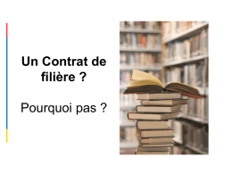Définition du contrat de filière - Centre régional du livre de Bourgogne