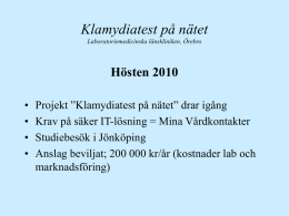 Klamydiatest på nätet Laboratoriemedicinska länskliniken, Örebro